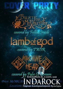  Картинка Bullet for My Valentine, Lamb of God, Machine Head. Cover Party